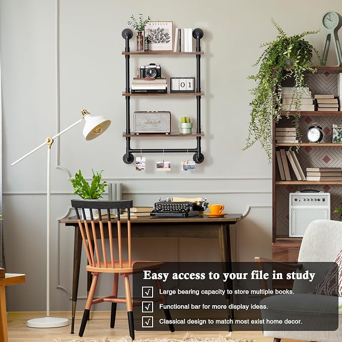 Merapi 24" Industrial Floating Shelves - Image 4