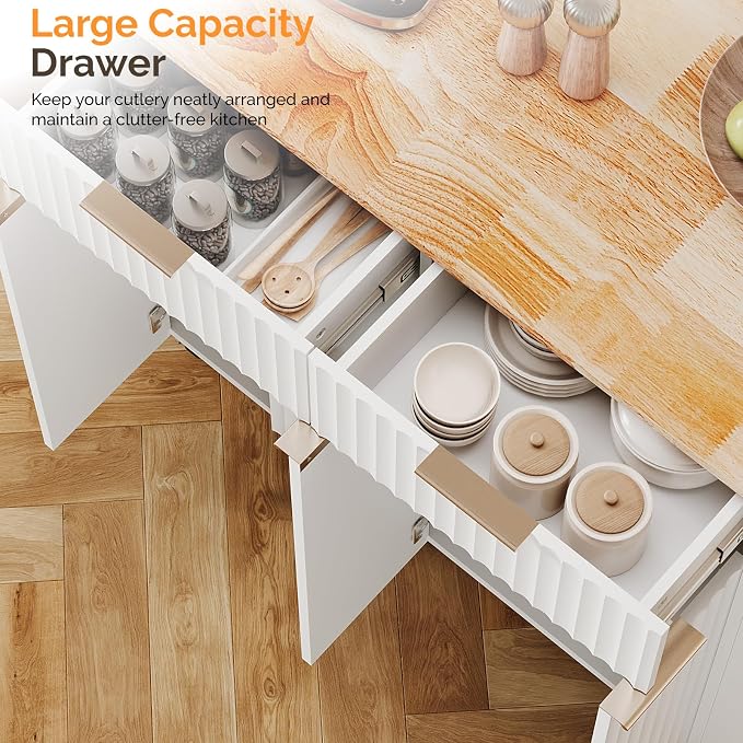 VINGLI Fluted Kitchen Island - Image 8