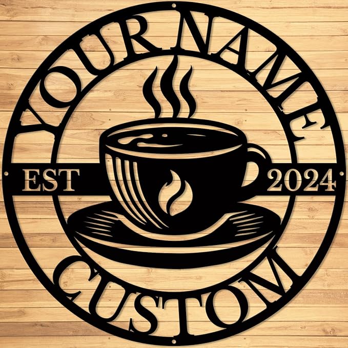Custom Metal Coffee Bar Signs by Magilab