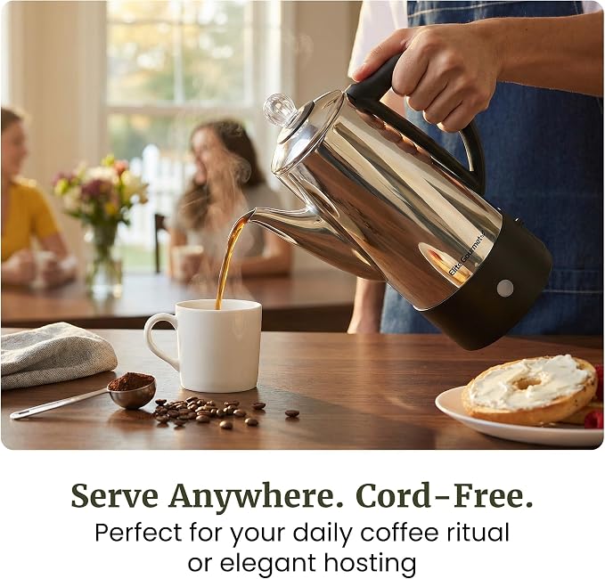 Elite Gourmet 6-Cup Electric Coffee Percolator – Stainless Steel, Fast Brewing - Image 3