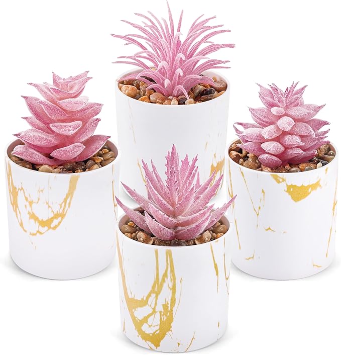 Der Rose Set of 4 Succulents Plants Artificial by DerRose