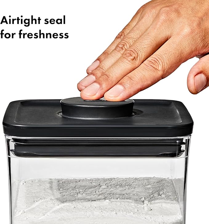 OXO Good Grips POP Container — Big Square Short — 2.8 Qt / 2.6 L — Matte Black - Image 3