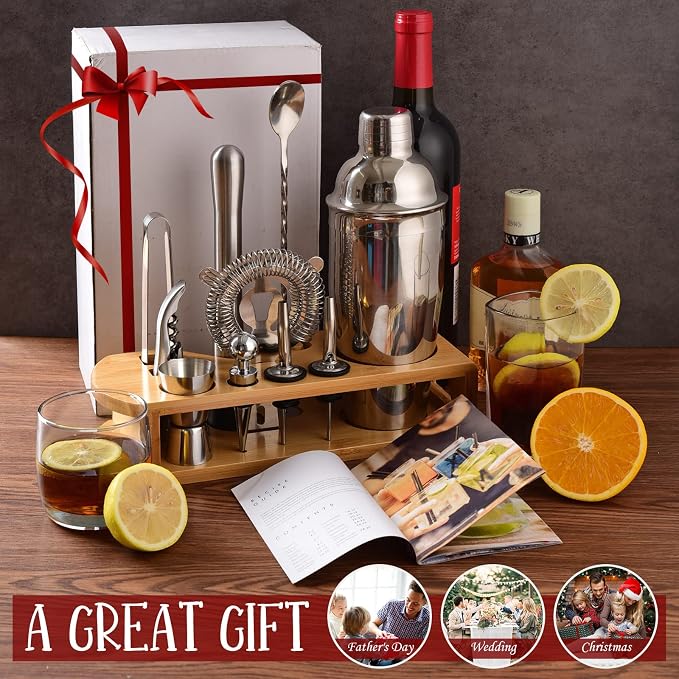 Cocktail Shaker Set Bartender Kit : 12-Piece Bar Tool Set - Image 7