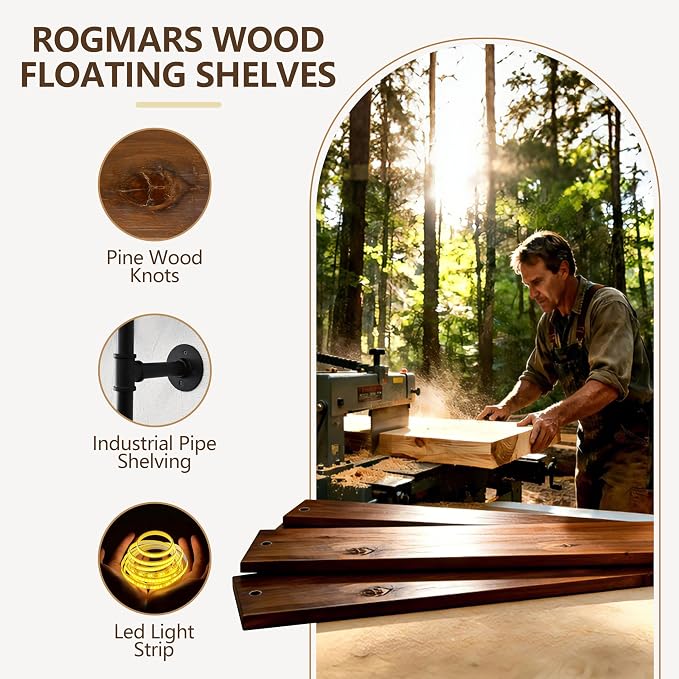 ROGMARS LED Gaming Floating Shelves - Image 3