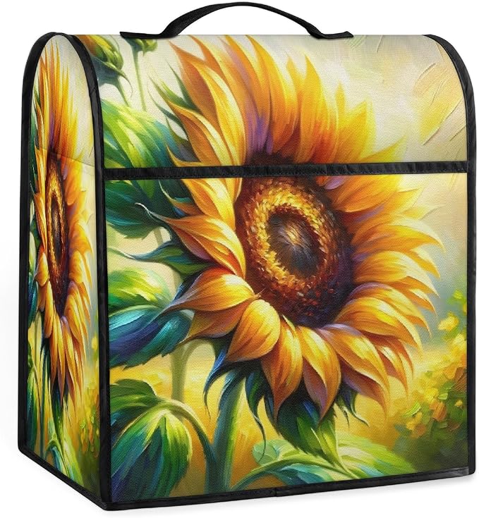 Sunflower Kitchen Aid Mixer Cover Compatible Stand Mixer Dust Cover | Painting by YoYoYuchong