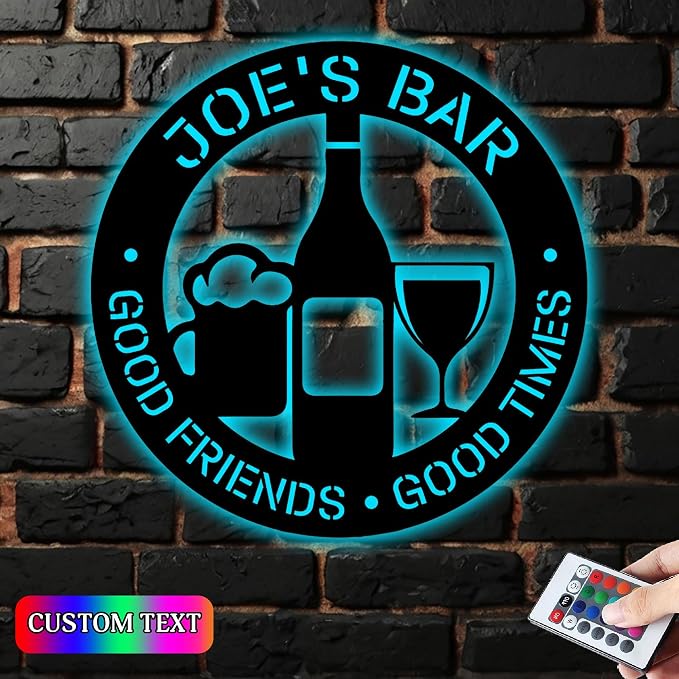 Cocktail Bar Signs, Personalized Beer Signs, Bar Décor, Man Cave Custom Gift - Image 2