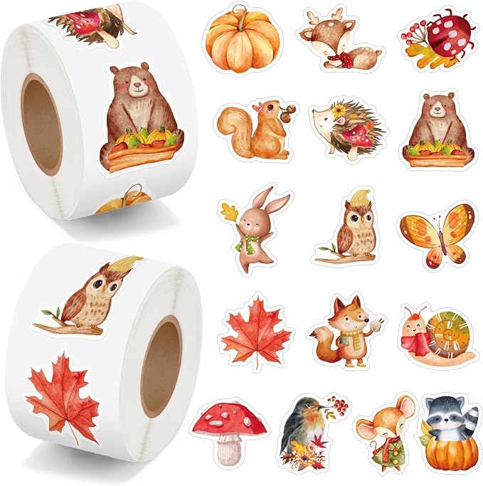 Haooryx Fall Animal Sticker Rolls by Haooryx