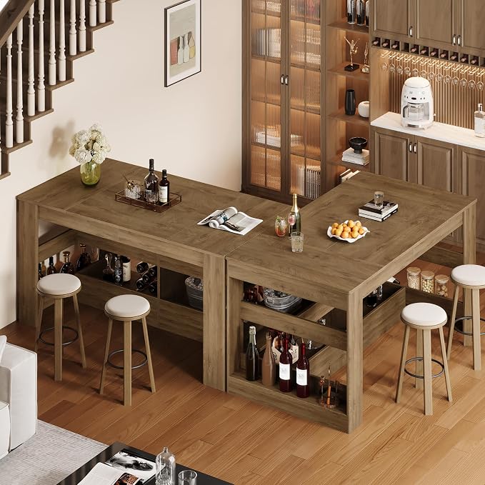 Tribesigns 63-Inch Bar Table, Rectangular Counter Height Table, Wood Pub Table - Image 8