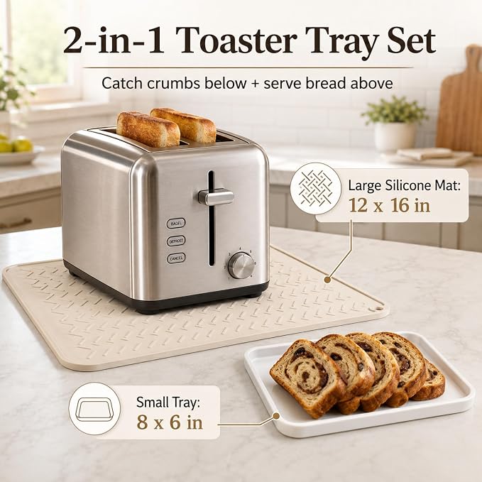 Toaster Tray for Under Toaster, 12x16 Silicone Mat - Image 4