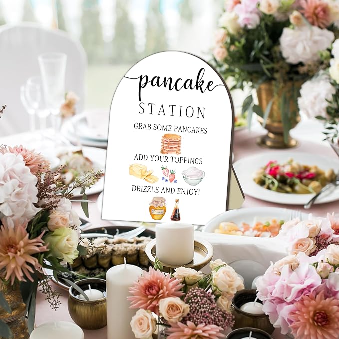 Pancake Bar Sign, Brunch Pancake Bar Recipe Sign - Image 4