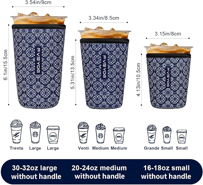Reusable Insulated Neoprene Iced Coffee Sleeves - Image 7