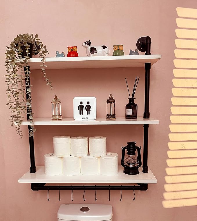 ROGMARS Industrial Pipe Shelving Floating Shelves - Image 5