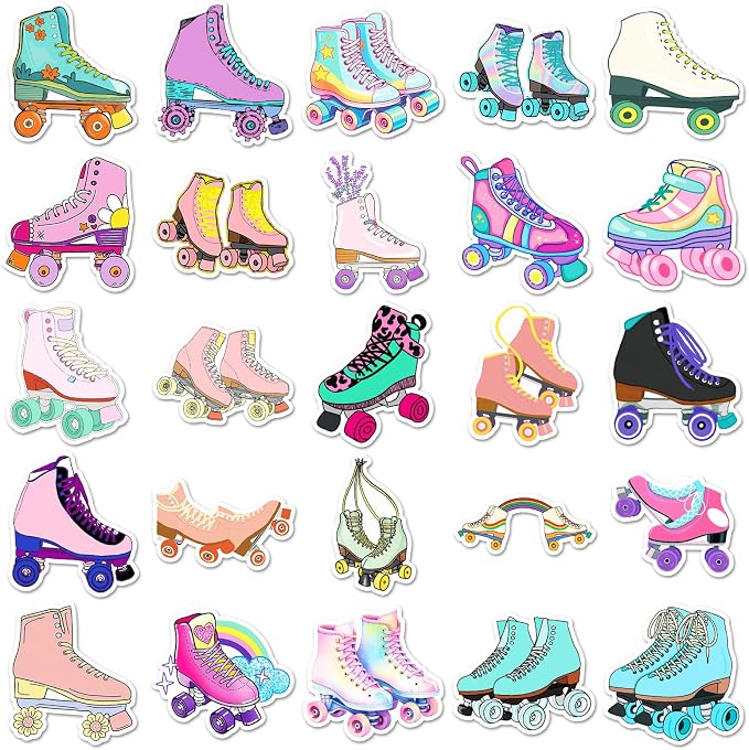 50Pcs Roller Skate Stickers, Waterproof Vinyl Roller Skating Stickers - Image 2