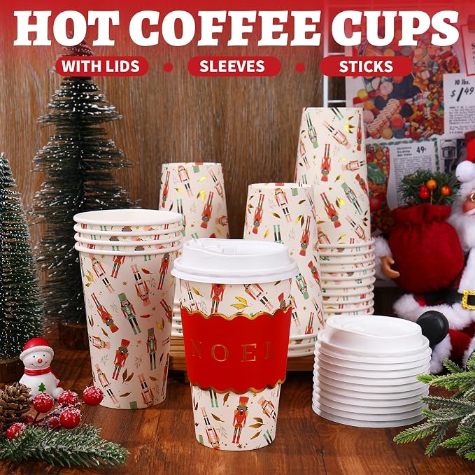 JarThenaAMCS 50Pcs Christmas Coffee Cups - Image 3