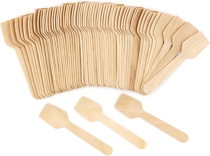200 Pcs Wooden Ice Cream Spoons by TangTea