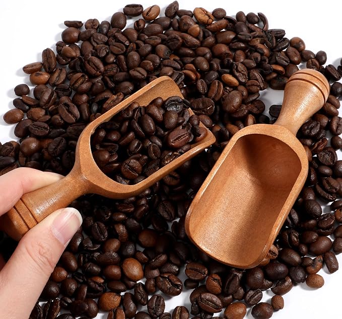 Acacia Mini Wooden Spoons 2Pcs Wooden Coffee Scoops Multipurpose Measuring - Image 4