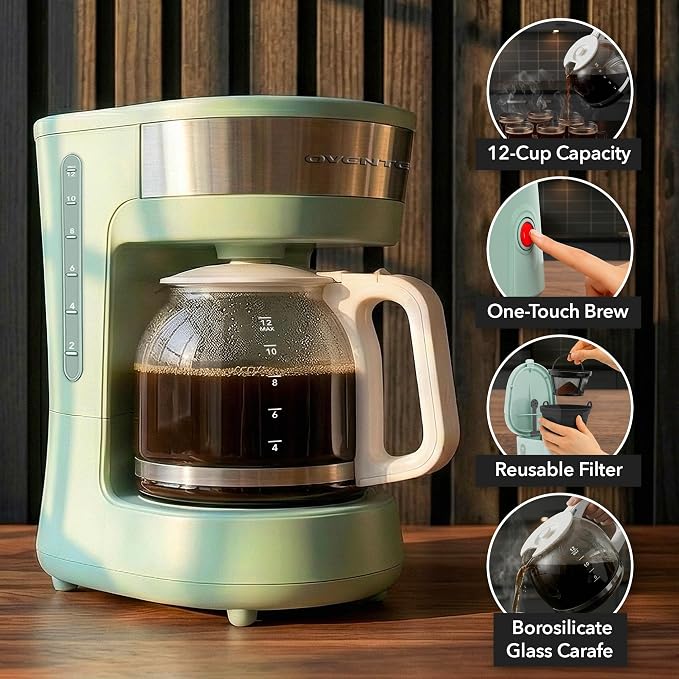 OVENTE 12-Cup Drip Coffee Maker - Image 2