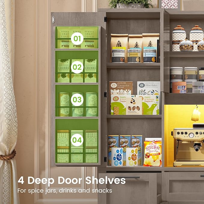 Itaar 71" Kitchen Pantry Cabinet - Image 8