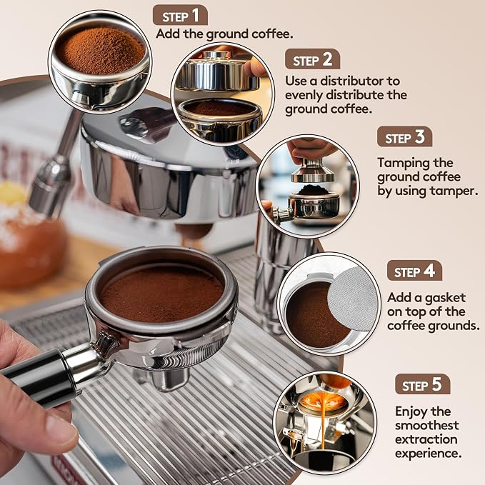51mm Bottomless Portafilter for CASABREWS CM5418 & 3700Essential, 3 Ears - Image 4
