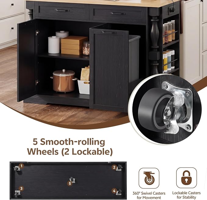Kitchen Island, 47.6"x20" Kitchen Island - Image 3
