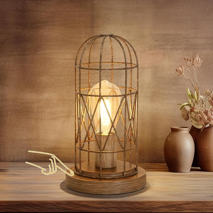 Touch Control Table Lamp for Small Spaces by Seasidevillage