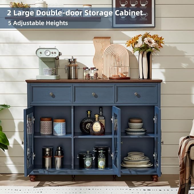 Joaxswe Farmhouse Sideboard Buffet Cabinet - Image 7