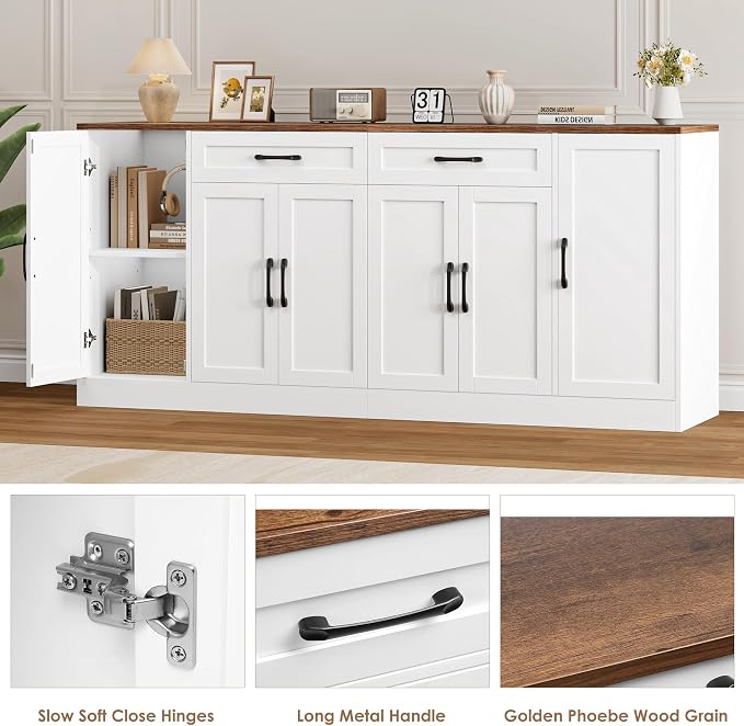 BOTLOG 71” Large Buffet Cabinet - Image 7