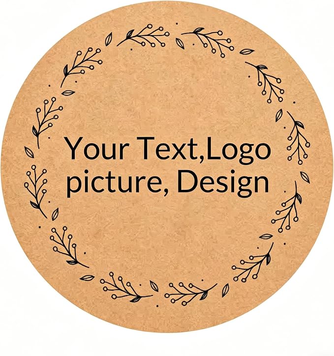 Kraft Paper Custom Stickers Round Labels Personalized by customizedstickerlabels