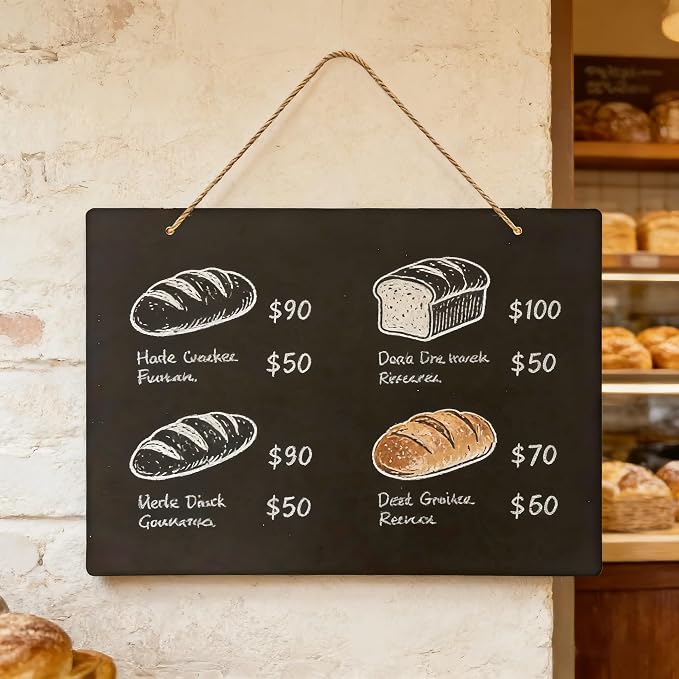 Hanging Chalkboard 12x16 Inch Double-Sided Chalkboard Sign Decorative - Image 3