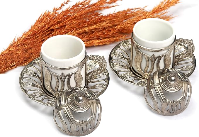 Kuchengerate 2pcs Turkish Greek Arabic Moroccan Coffee Cups - Image 6