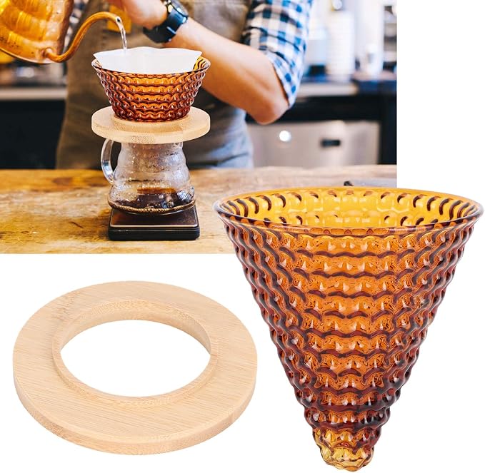 Pour Over Coffee Dripper Coffee Funnel, Coffee Filter Cone Cone Glass Pour Over - Image 6