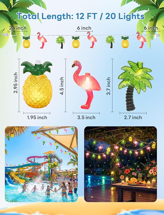 12Ft Summer Beach String Lights - Image 5