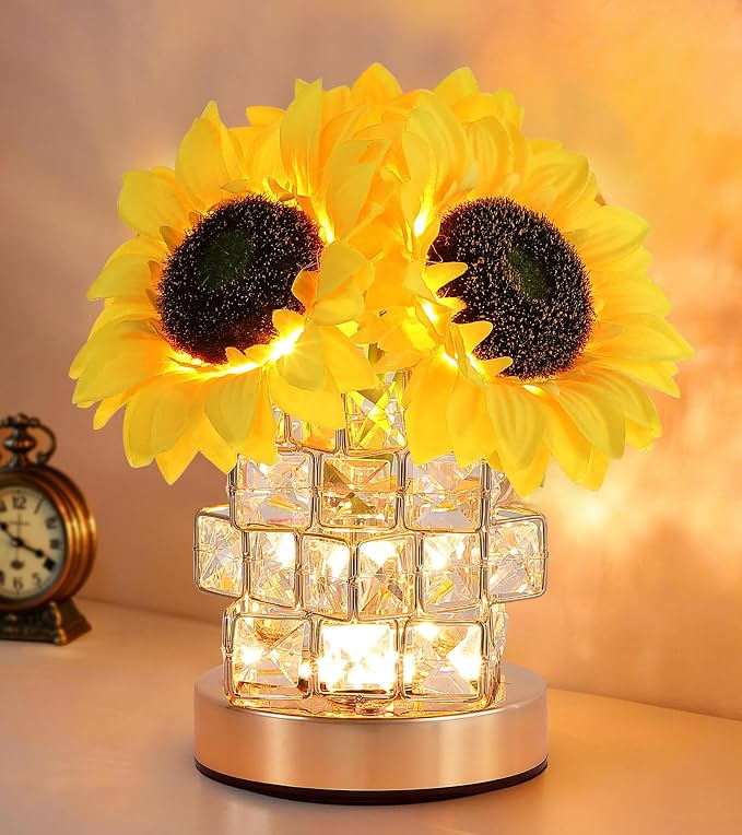 AIHYING Sunflowers Flower Lamp, Rechargeable Cordless Touch Lamp, 3-Colour by AIHYING