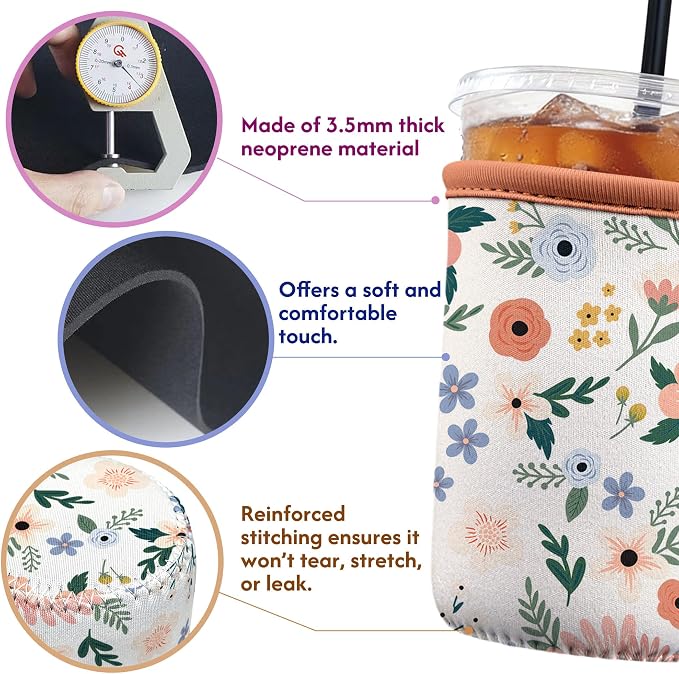 Reusable Insulated Neoprene Iced Coffee Sleeve - Image 2