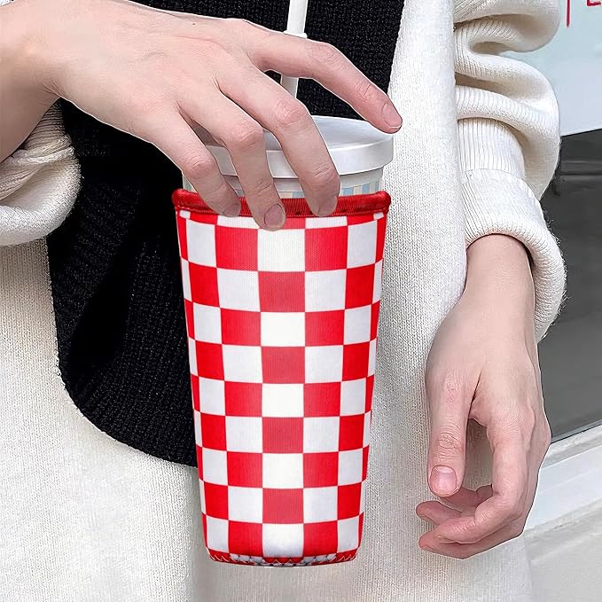 3 Pack Reusable Insulated Neoprene Iced Coffee Cup Sleeve Beverage Holder - Image 7