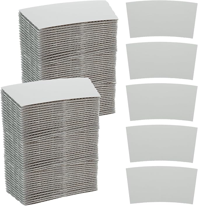 uxcell 100pcs Disposable Coffee Cup Sleeves, Cardboard Cup Sleeves by uxcell