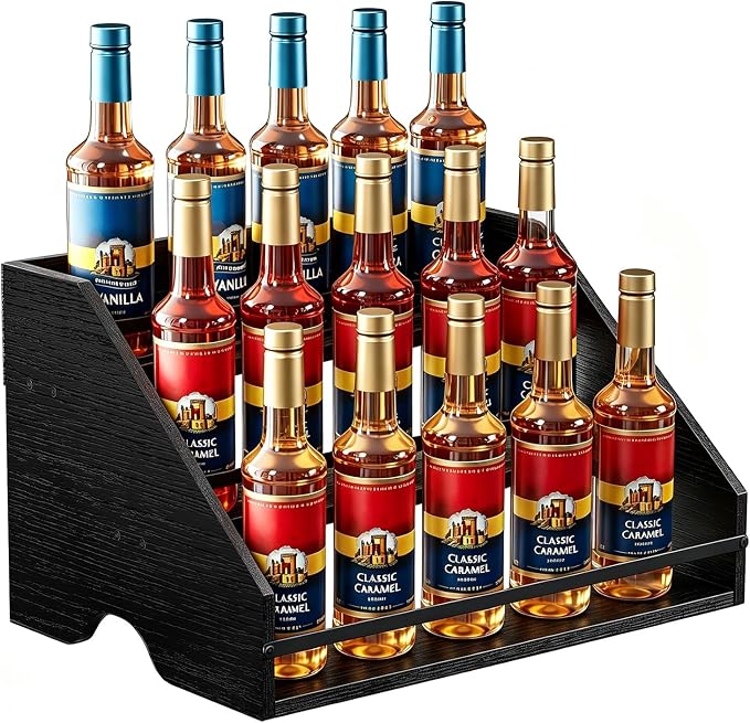 Nuovoware Coffee Syrup Rack, 3-Tier Syrup Bottle Organizer by NUOVOWARE