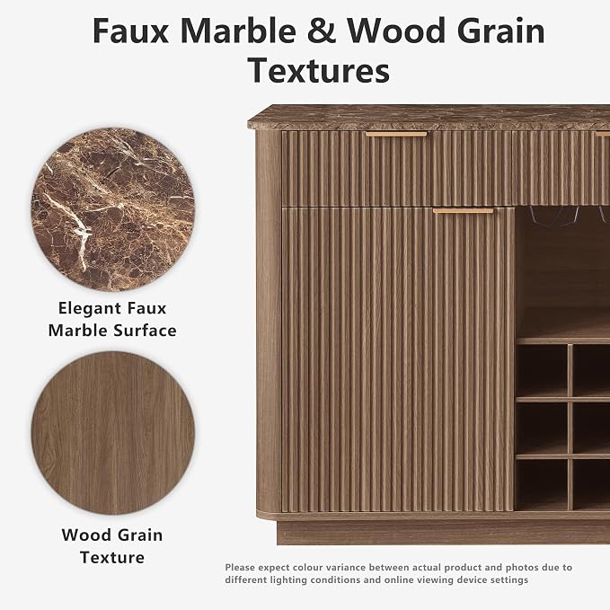 win2win Fluted Sideboard Buffet Cabinet - Image 3