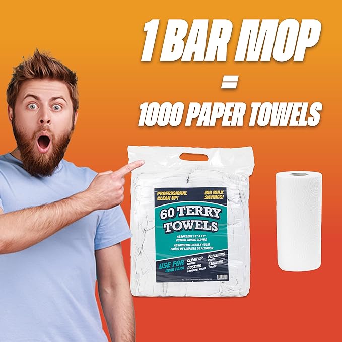 Arkwright TT60 Terry Cloth Rags Bulk, Pallet of 7500, 100% Cotton Cleaning - Image 7