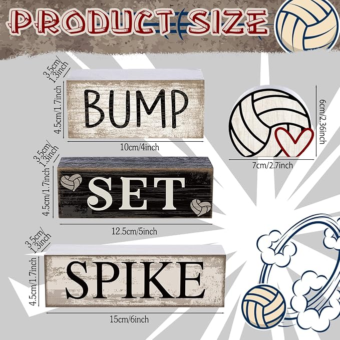 Yuntau 4 Pcs Volleyball Centerpieces - Image 2