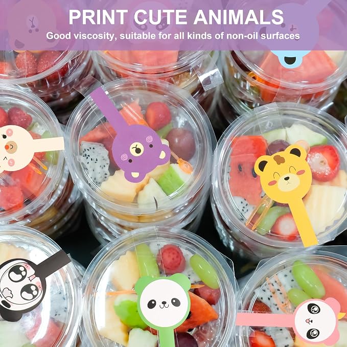 400Pcs Handmade Food Baking Seal Stickers Labels, Cute Animal Long Label Bakery - Image 4