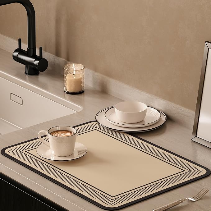 Coffee bar Mat & Dying Mats for Countertop, Quick Dry Absorbent Coffee Machine - Image 7