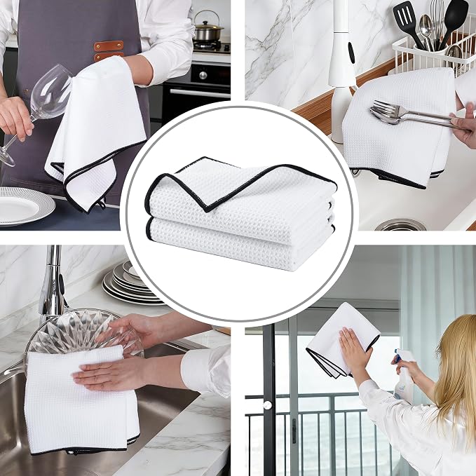 POLYTE Microfiber Waffle Wine Glass Fine Polishing Cloth - Image 3