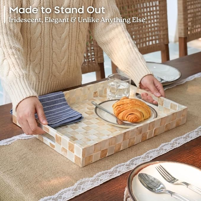 CHI AN HOME 15.8” x 11.8” Rectangle Serving Tray - Image 5