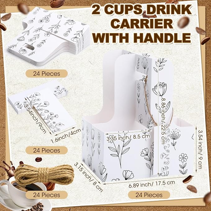 Pasimy 24 Pack 2 Cup Drink Carrier - Image 2