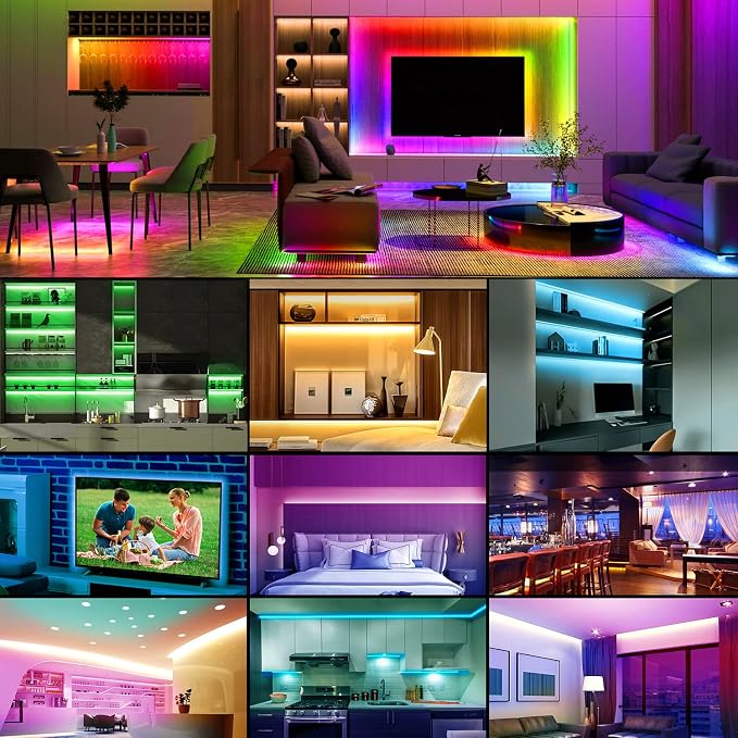 LED Strip Lights Kit, 2x6.56Ft RGB LED Lights Strip - Image 7