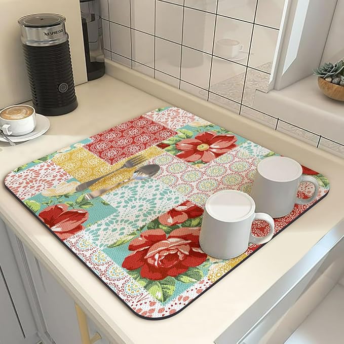 Coffee Bar Mat Rubber Dish Drying Mat - Image 2