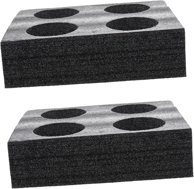 LIFKOME 4-Cup Drink Carrier Tray Thickened Black Beverage Holder by LIFKOME