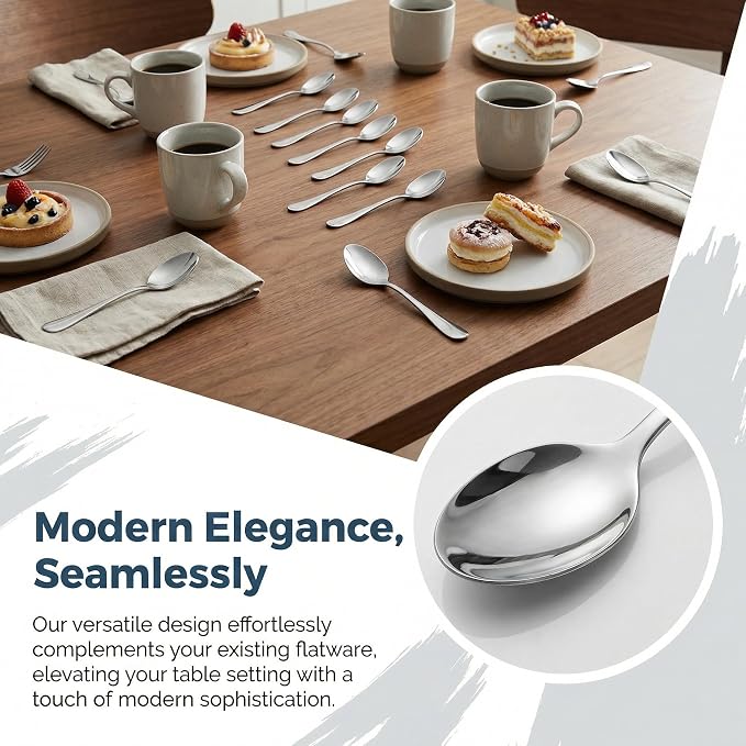 30 Pieces Demitasse Espresso Spoons, Mini Coffee Spoon, 4.4 Inches Stainless - Image 4