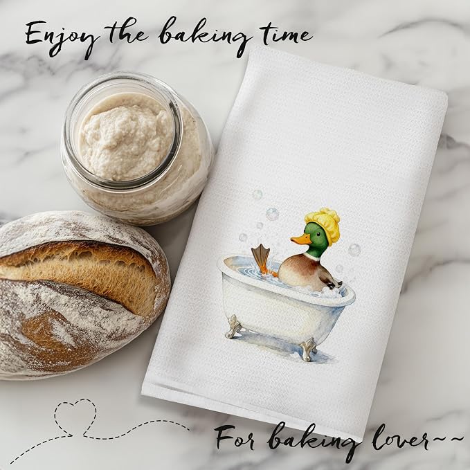 Funny Mallard Duck Bathroom Hand Towels, Mallard Duck Lover Gifts, Humor Ducks - Image 5